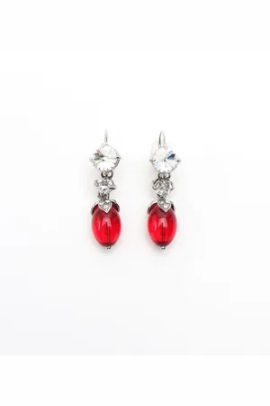 Miu Miu Dangling Rhinestone Earrings