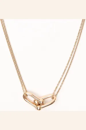 Tiffany & Co. Large Double Link Pendant 18kt Rose