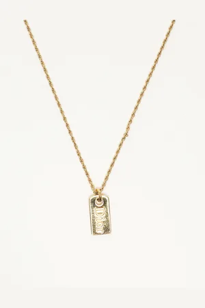 Dior Logo-Plakette Halskette