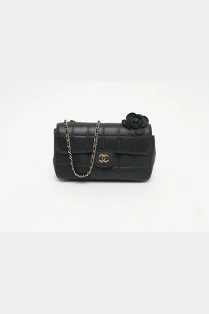 CHANEL Chocolate Bar Camellia Flap Bag