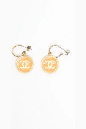 CHANEL Coco Mark Dangling Earrings
