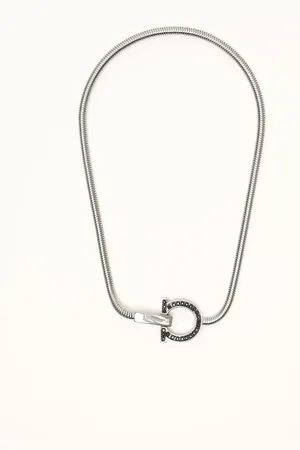 Salvatore Ferragamo Salvatore Gancini Rhinestone Necklace