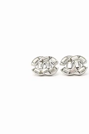 CHANEL CC Rhinestone Earrings