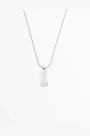 Dior Strasssteine Plate Halskette