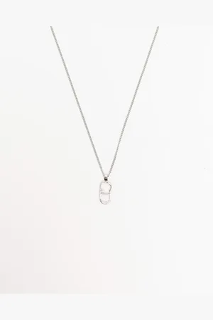 Dior CD Logo Silber Halskette