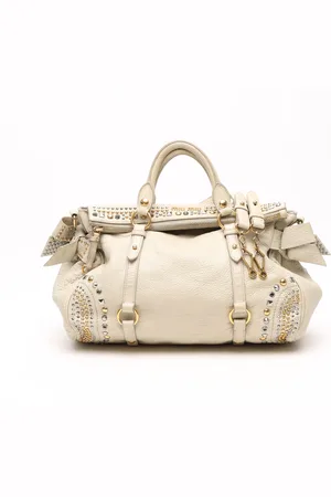 Miu Miu Vitello Stud Bow Bag