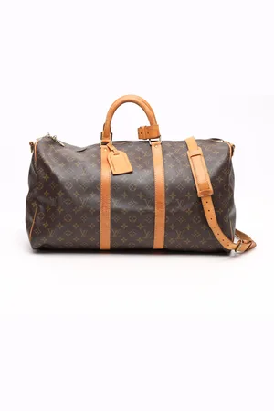 LOUIS VUITTON Monogram Keepall Bandouliére 50 Weekend Bag