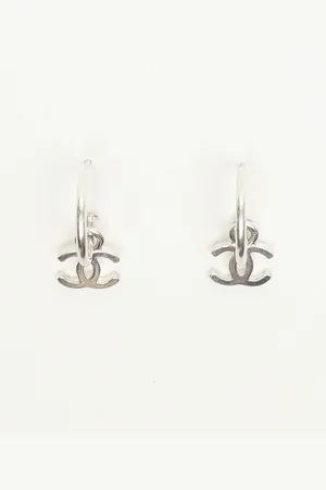 CHANEL Coco Mark Dangling Earrings