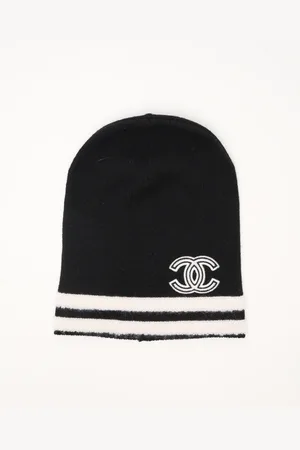 CHANEL CC Cashmere Knit Beanie