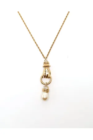 Givenchy Pearl and Rhinestone Necklace