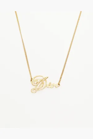 Dior Cursive Logo Necklace