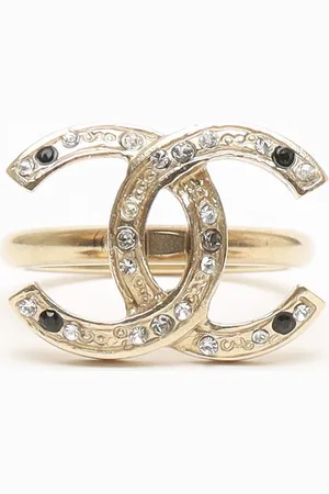 CHANEL Coco Mark Rhinestone Ring