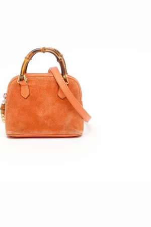 Gucci Mini Suede Bamboo Bag