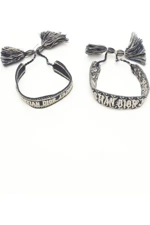 Dior Set of 2 Navy Dior Oblique Cotton Bracelet