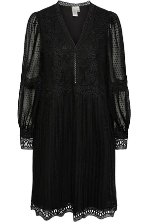Yas Becco Long Sleeve Dress Black