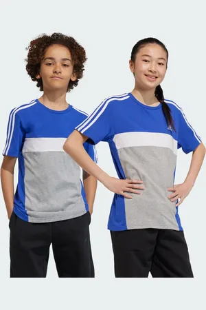 adidas Tiberio 3-Stripes Colorblock Cotton Tee Kids