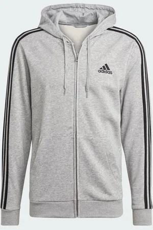 adidas Essentials French Terry 3-Stripes Full-Zip Hoodie