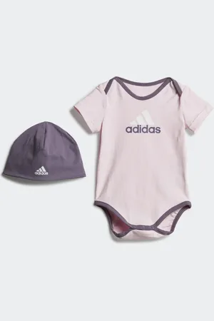 adidas Essentials Big Logo Bodysuit and Beanie Gift Set Kids