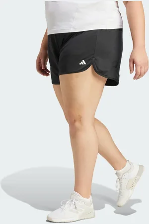adidas Pacer Essentials Knit High-Rise Shorts (Plus Size)