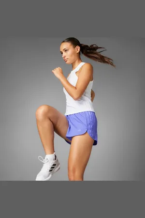 adidas Pacer All Gym Seasonal Rib High-Rise Tonal 3-Stripes Shorts
