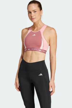 adidas TECHFIT Medium-Support High-Neck Colorblock Bra