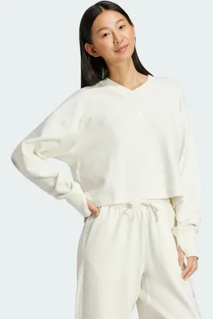 adidas ALL SZN Ribbed V-Neck Sweatshirt
