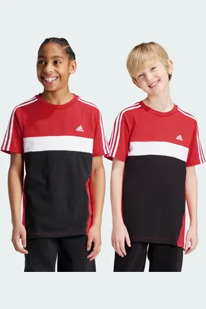 adidas Tiberio 3-Stripes Colorblock Cotton Tee Kids