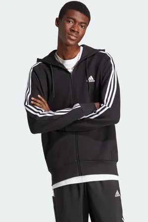 adidas Essentials French Terry 3-Stripes Full-Zip Hoodie