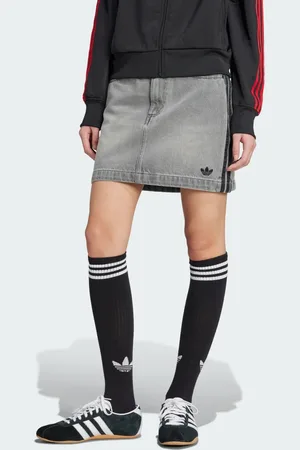 adidas Adicolor 3-Stripes Denim Mini Skirt