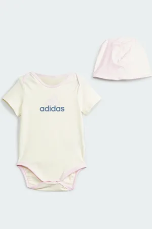 adidas Essentials Big Logo Bodysuit and Beanie Gift Set Kids