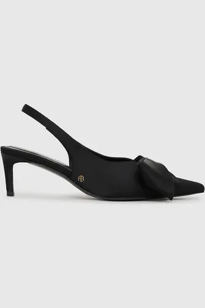 ANINE BING Nina Heels With Bow in Satin