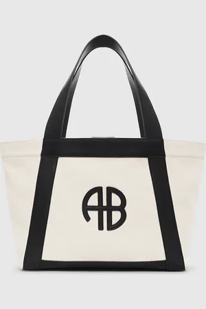 ANINE BING Cara Tote in Canvas With Black
