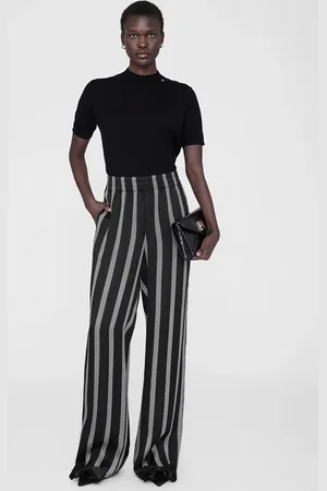 ANINE BING Soto Pant in Herringbone Stripe