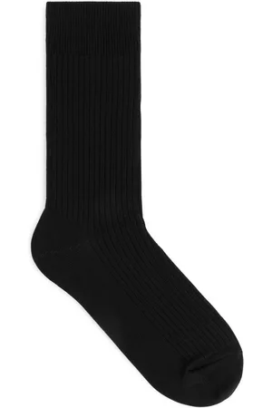 ARKET Supima Cotton Rib Socks - Black
