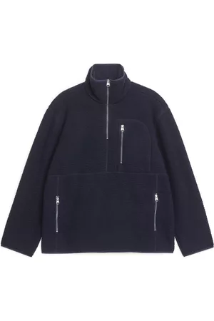 ARKET Half-Zip Fleece Jacket - Blue