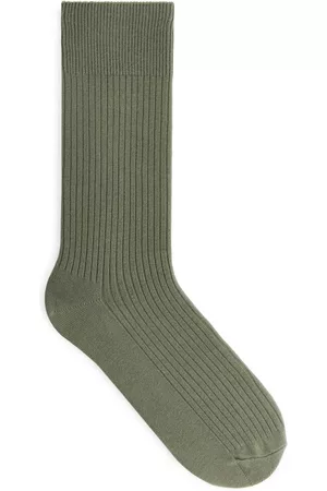 ARKET Miehet Sukat - Supima Cotton Rib Socks - Green