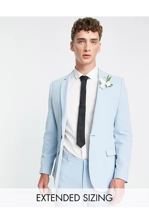 ASOS Super skinny suit jacket in light blue