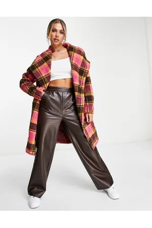 Liquorish Naiset Päällystakit - Wrap coat in check