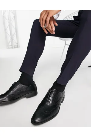 ASOS DESIGN Faux leather brogue shoes in