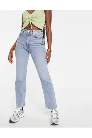 & Other Stories Favourite cotton straight leg high rise jeans in LA - MBLUE