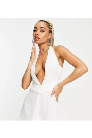 Disc Sequin Halter Neck Playsuit