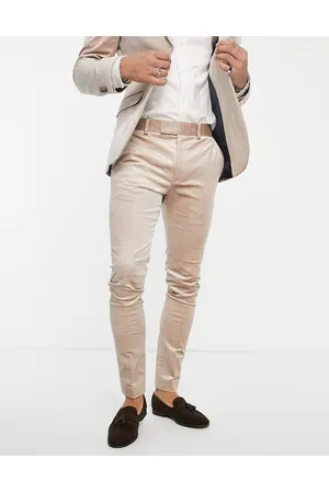 Topman Cord super skinny suit trousers in stone