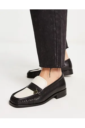 & OTHER STORIES Leather two tone loafer shoes in and cream