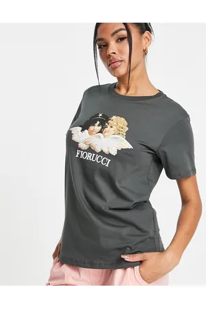 Fiorucci Naiset T-paidat - Vintage angels t-shirt in dark