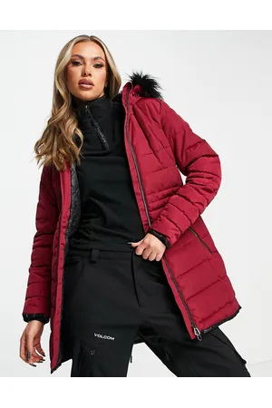Dare 2B Striking longline ski jacket burgundy