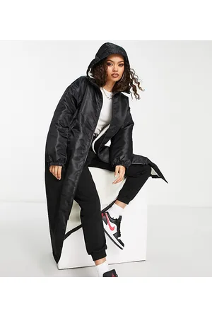 ASOS ASOS DESIGN Petite borg lined nylon rain coat in