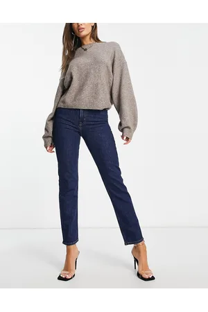 & OTHER STORIES Favourite straight leg mid rise cropped jeans in deep