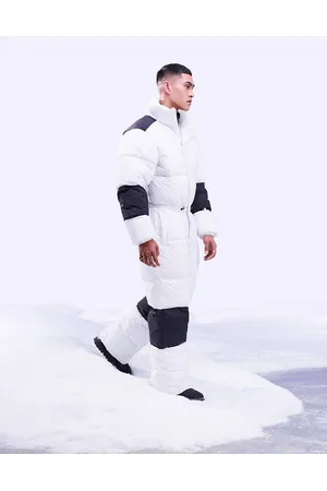 ASOS Miehet Laskettelutakit - Puffer ski suit in monochrome