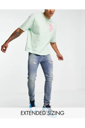 ASOS Skinny jean in mid wash with rips