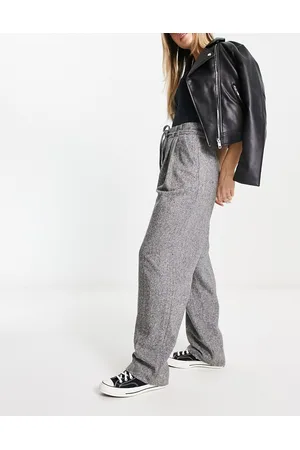 & OTHER STORIES Naiset Setit - Co-ord belted wool blend trousers in salt and pepper